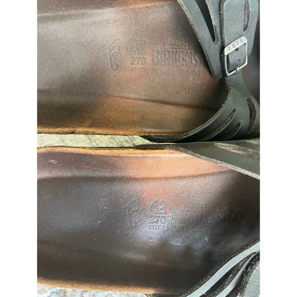 Birkenstock Granada Soft Footbed Oiled Nubuck Leather Size 42 Black - Picture 2 of 12